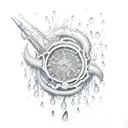 a rainstorm  tattoo design idea