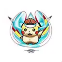 pikachu tattoo design idea