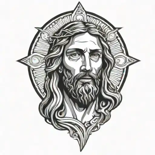 Jesus face tattoo tattoo design idea