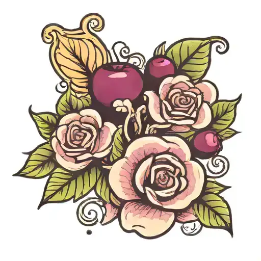 sugar plum tattoo design idea