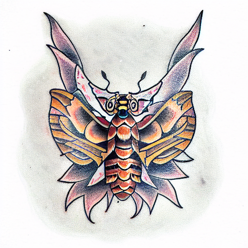 Deaths-head moth tattoo design idea