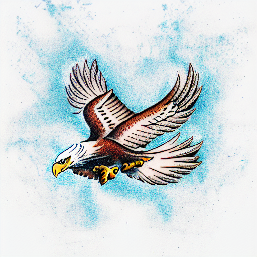 Bald eagle  tattoo design idea