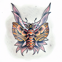 Deaths-head moth tattoo design idea