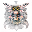 Deaths-head moth tattoo design idea