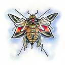 Deaths-head moth tattoo design idea