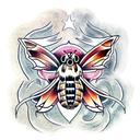 Deaths-head moth tattoo design idea