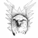 traditional bald eagle  tattoo design idea