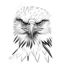 traditional bald eagle  tattoo design idea