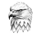 traditional bald eagle  tattoo design idea