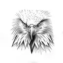 traditional bald eagle  tattoo design idea