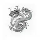 Dragon wrapping around whole arm  tattoo design idea