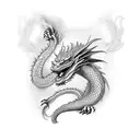 Dragon wrapping around whole arm  tattoo design idea