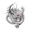 Dragon wrapping around whole arm  tattoo design idea