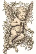 cherub tattoo design idea