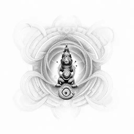 hanuman chalisa written in dna spiral  tattoo design idea