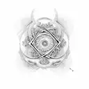 hanuman chalisa written in dna spiral  tattoo design idea