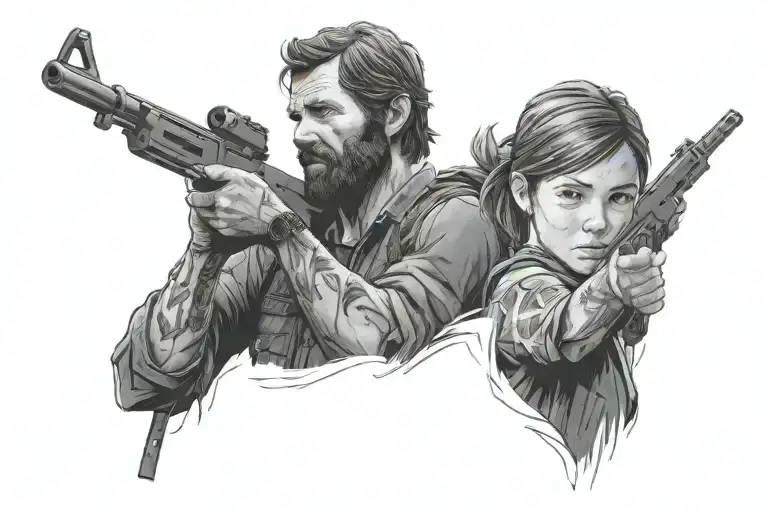 last of us 2 ellie tattoo sleeve tattoo tattoo design idea