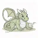 friendly dragon tattoo design idea