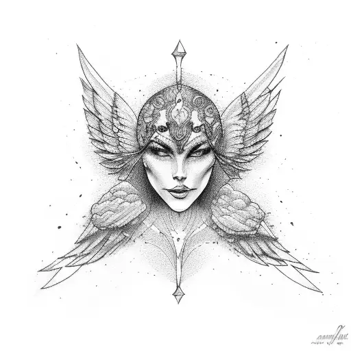 earth angel tattoo design idea