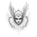angelic earth angel tattoo design idea