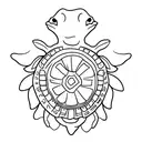 small Turtle tattoo design idea