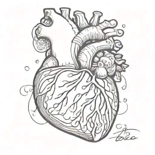 heart shape with slut BBC only tattoo design idea