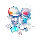  Cameron and Aiden with the word legacy  tattoo design idea