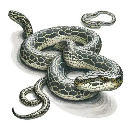 anaconda tattoo design idea
