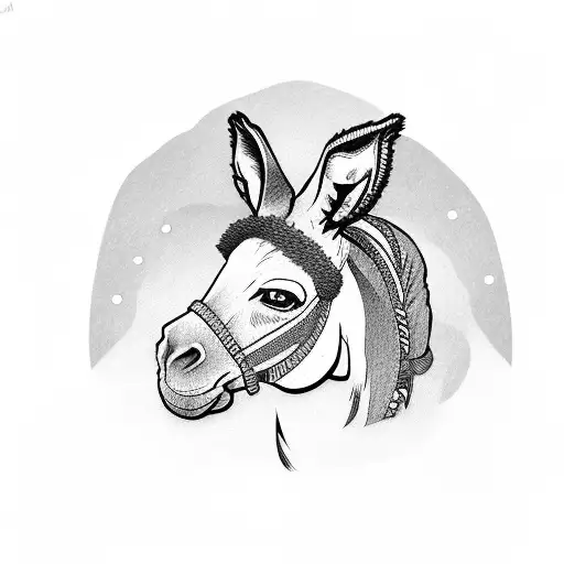 Donkey with chicha tattoo design idea