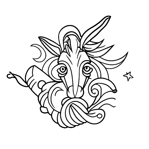 Donkey tattoo design idea