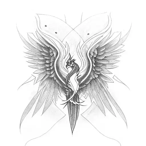 Phoenix tattoo design idea