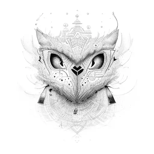 Entrepreneur wearing a face mask tattoo design idea