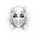 Entrepreneur wearing a face mask tattoo design idea