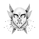 Entrepreneur wearing a face mask tattoo design idea