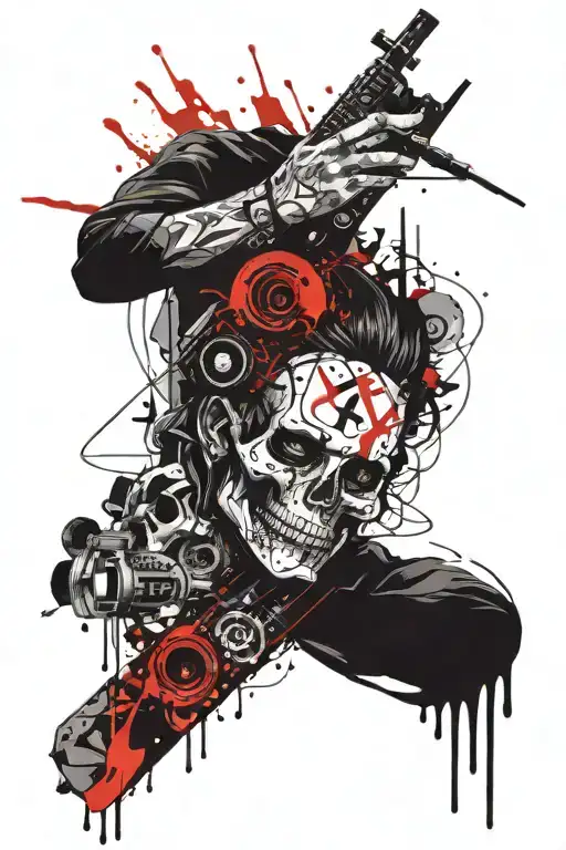 heavy metal music tattoo design idea