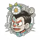doraemon head tattoo tattoo design idea