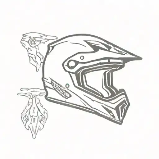 motocross helmet tattoo design idea