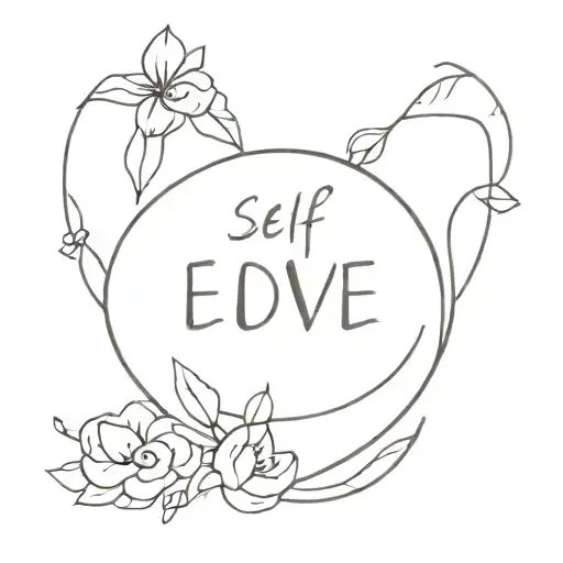 self-love tattoo design idea