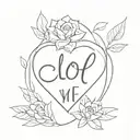 self-love tattoo design idea