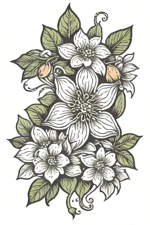 almond design tattoo design idea