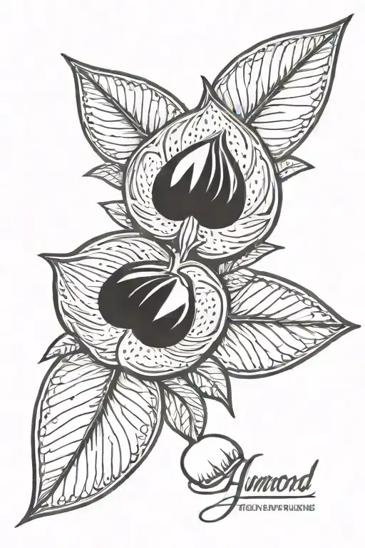 almond design tattoo design idea