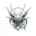 xenomorph alien tattoo design idea