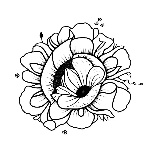 sunflower, poppy, orchid, rose, frangipani, daisy flowers spinal tattoo tattoo design idea