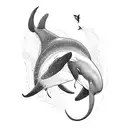 Orcas tattoo design idea