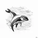 Orcas tattoo design idea