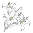 two lilies with rainbow tattoo design idea
