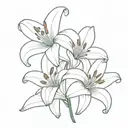 two lilies with rainbow tattoo design idea