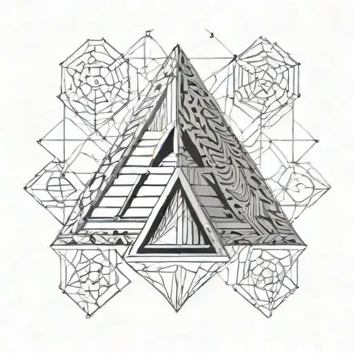 Ark implant line drawing tattoo design idea