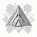 Ark implant line drawing tattoo design idea