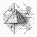 Ark implant line drawing tattoo design idea